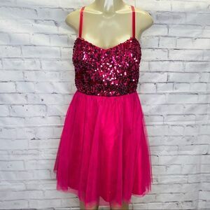 Hailey Logan by Adrianna Papell Juniors Sequin Bodice Tulle Skirt Dress